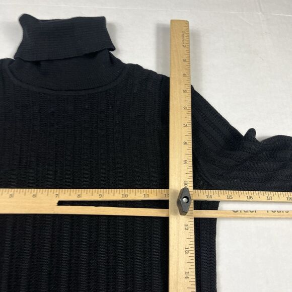 Missoni Turtleneck Knit Sweater Long Sleeve Black Sleek Luxe Pullover Size 4/6 - Picture 8 of 11
